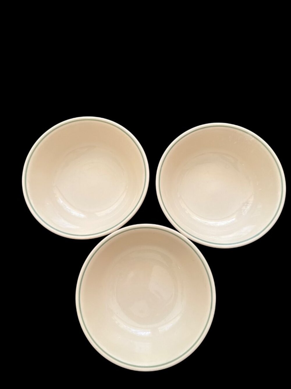 Corelle By Corning Calico Rose Stripe Rim 3 Cereal Bowls 6.25 inch USA
